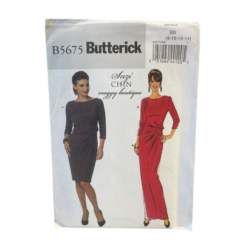 Butterick B5675 Dress Pattern Misses 8-14 Multi Suzi Chin Maggy‎ Boutique Uncut